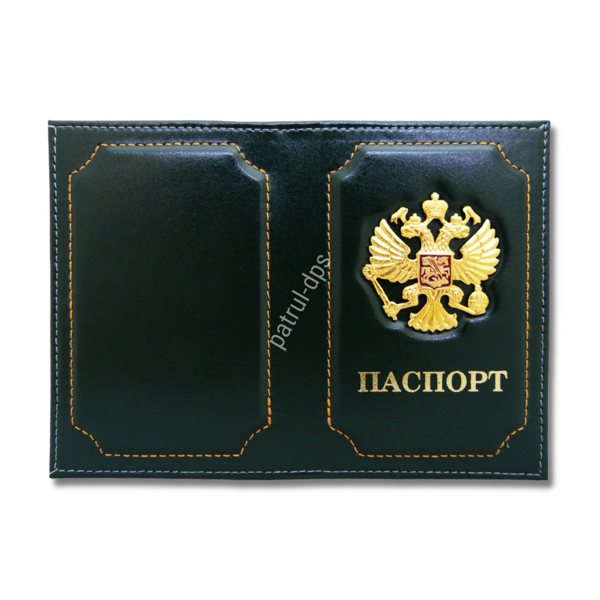 Обложка для паспорта с металлической эмблемой фото 11