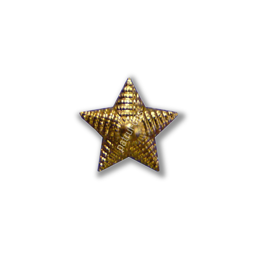 Звезда рифленая 20 мм (золото) фото 1