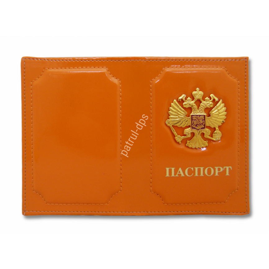 Обложка для паспорта с металлической эмблемой фото 9