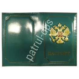 Обложка для паспорта с металлической эмблемой