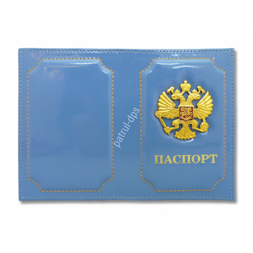 Обложка для паспорта с металлической эмблемой фото 5