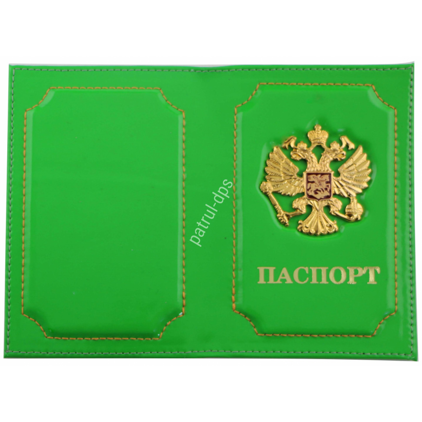 Обложка для паспорта с металлической эмблемой фото 10