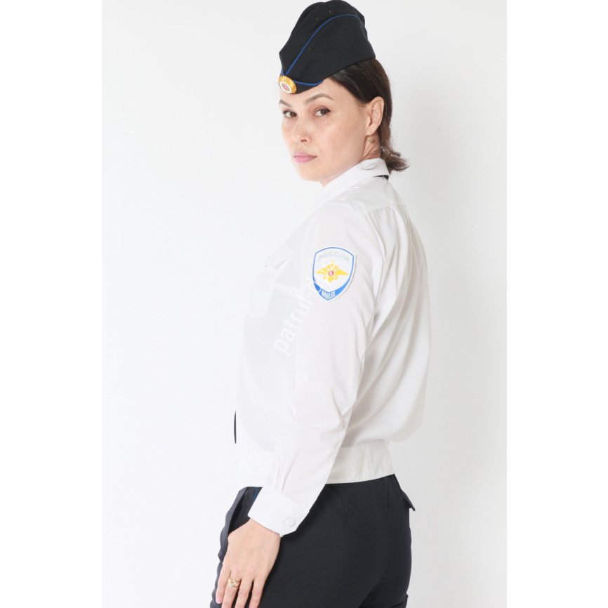 Рубашка женская полиции длинный рукав белая фото 1