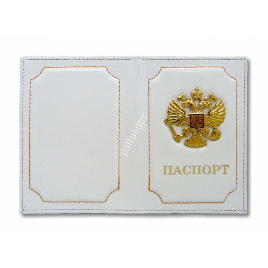 Обложка для паспорта с металлической эмблемой фото 14