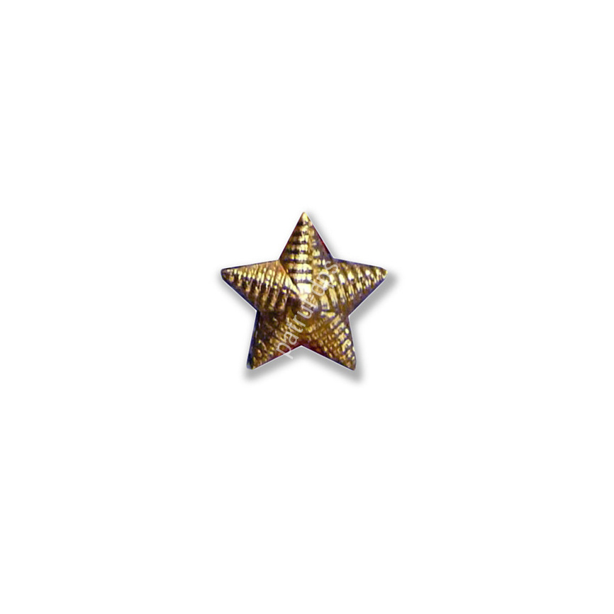 Звезда рифленая 13 мм (золото) фото 1